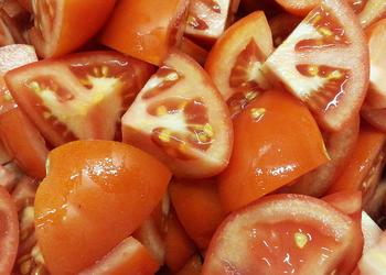 Tomaten Ecken (ohne Kelch)
